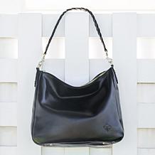 Patricia Nash Lilia Leather Hobo Crossbody with Braided Handle