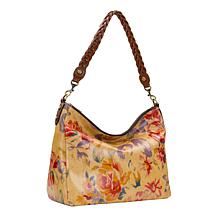 Patricia Nash Lilia Leather Hobo Crossbody with Braided Handle
