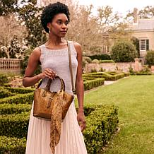 Patricia Nash Mina Satchel With Scarf & Crossbody Strap