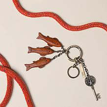 Patricia Nash Nordic Fish Wooden Handbag Charm