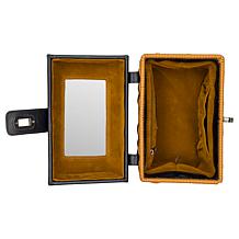 Patricia Nash Vienne Top Handle Wicker Satchel with Scarf