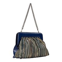 Patricia Nash Zelia Sequin Fabric & Leather Frame Clutch