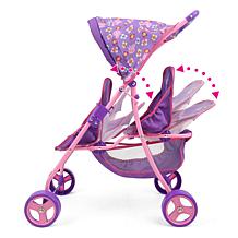 Peppa Pig Twin Stroller for Dolls - Purple & Pink