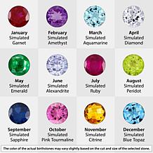 Personalized Simulated Birthstone Tree of Life Necklace