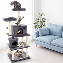 Pet Adobe 58.75" Cat Tree - 2 Condos, Scratching Posts, and Perches