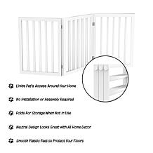 Pet Adobe Freestanding 3-Panel Pet Gate - White