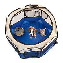 Pet Adobe Portable Pop-Up Pet Playpen - Blue (26.5")
