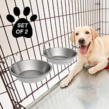 Pet Adobe Stainless Steel Hanging Bowls - Set of 2