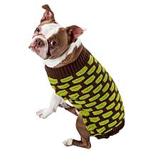 Pet Life Fashion Weaved Designer Ribbed Turtle Neck Dog Sweater