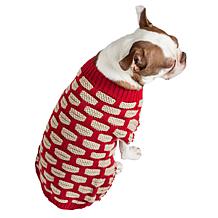 Pet Life Fashion Weaved Designer Ribbed Turtle Neck Dog Sweater