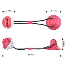 Pet Life Grip N Play Treat Dispensing Ball-Shaped Suction Cup Dog Toy