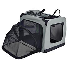 Pet Life Large Soft Folding Collapsible Expandable Pet Dog Crate