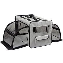 Pet Life Medium Expandable Collapsible Travel Pet Dog Crate