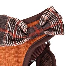 Pet Life Mesh 2-in-1 Adjustable Dog Harness-Leash with Bow Tie