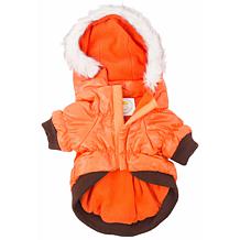 Pet Life Metallic Fashion Dog Parka Coat with Removable Hood