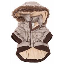 Pet Life Metallic Fashion Dog Parka Coat with Removable Hood