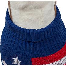 Pet Life Patriot Independence Star Ribbed Turtleneck Dog Sweater