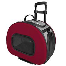 Pet Life Tough-Shell Wheeled Collapsible Final Destination Pet Carr...