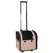 Pet Life Wheeled Travel Pet Carrier with Telescoping Handle