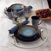 Pfaltzgraff Monroe Blue 16-Piece Dinnerware Set 