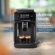 Philips 1200 Automatic Espresso Machine with Milk Frother - Black 