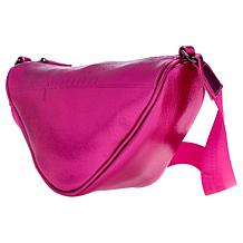 Phluid Metallic Logo-Embossed Triangular Crossbody Bag