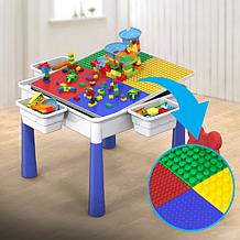 PicassoTiles Large Building Blocks Activity Center Table & Chair Set
