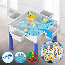 PicassoTiles Large Building Blocks Activity Center Table & Chair Set