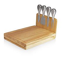 Picnic Time Asiago Cheese Cutting Board & Tools Set, (Parawood)