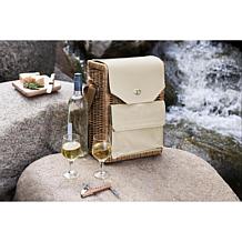 Picnic Time Corsica Wine Basket - Beige Canvas