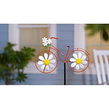 Plow & Hearth Metal Bicycle Wind Spinner Garden Stake