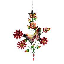 Plow & Hearth Solar Metal 4-in-1 Wreath Garden Decor