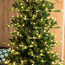 Pre-Lit 7.5' Green Slim Fir Artificial Christmas Tree