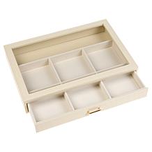 Prestige™ Croco-Embossed Single Drawer Jewelry Box - 6- Compartment