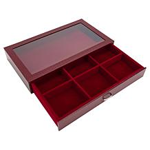Prestige™ Croco-Embossed Single Drawer Jewelry Box - 6-Compartment
