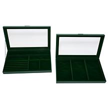 JEWEL BOX 1 & 2 セット Prestige™ Set of 2 Large Stackable Jewelry Boxes | HSN