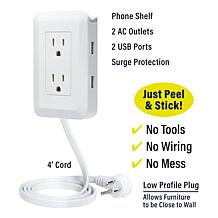 Presto Plug 2-pack Deluxe Power Outlet Relocator with 4' Cord