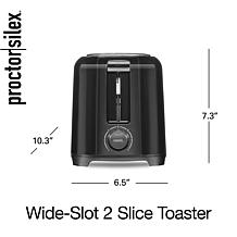 Proctor Silex® Wide-Slot 2 Slice Toaster