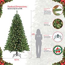 Puleo 9 ft. Noble Fir Artificial Christmas Tree w/1000 Clear Lights