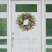 Puleo International 24" Artificial Chrysanthemum And Hydrangea Wreath
