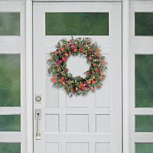 Puleo International 30" Artificial Daisy Floral Spring Wreath