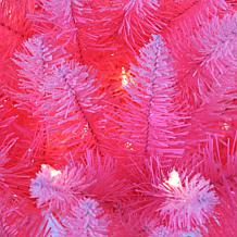 Puleo International 4' Pre-Lit Fashion Pink Pine Christmas Tree