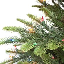 Puleo International 4.5' Pre-lit Multicolor Aspen Fir Tree