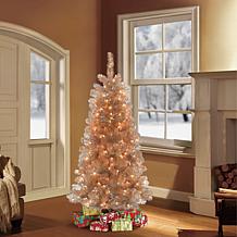 Puleo International 4.5' Pre-lit Rose Gold Artificial Christmas Tree