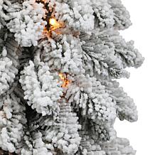Puleo International 6' Flocked Alpine Pencil Artificial Christmas Tree