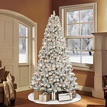Puleo International 6' Pre-lit Flocked Virginia Pine Tree