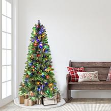 Puleo International 6' Pre-Lit Montana Pine Tree 250 Color-Select LEDs