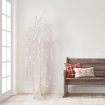 Puleo International 6' Pre-Lit Outdoor Willow Tree w/ 360 LED Lights
