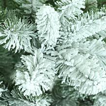 Puleo International 6.5 ft. Flocked Virginia Pine Tree, 787 tips