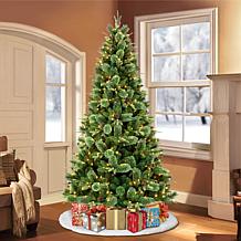 Puleo International 7.5' 700Light Artificial Pine Christmas Tree Green